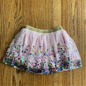 Sweet Wink Pink Sequin Tulle Skirt
